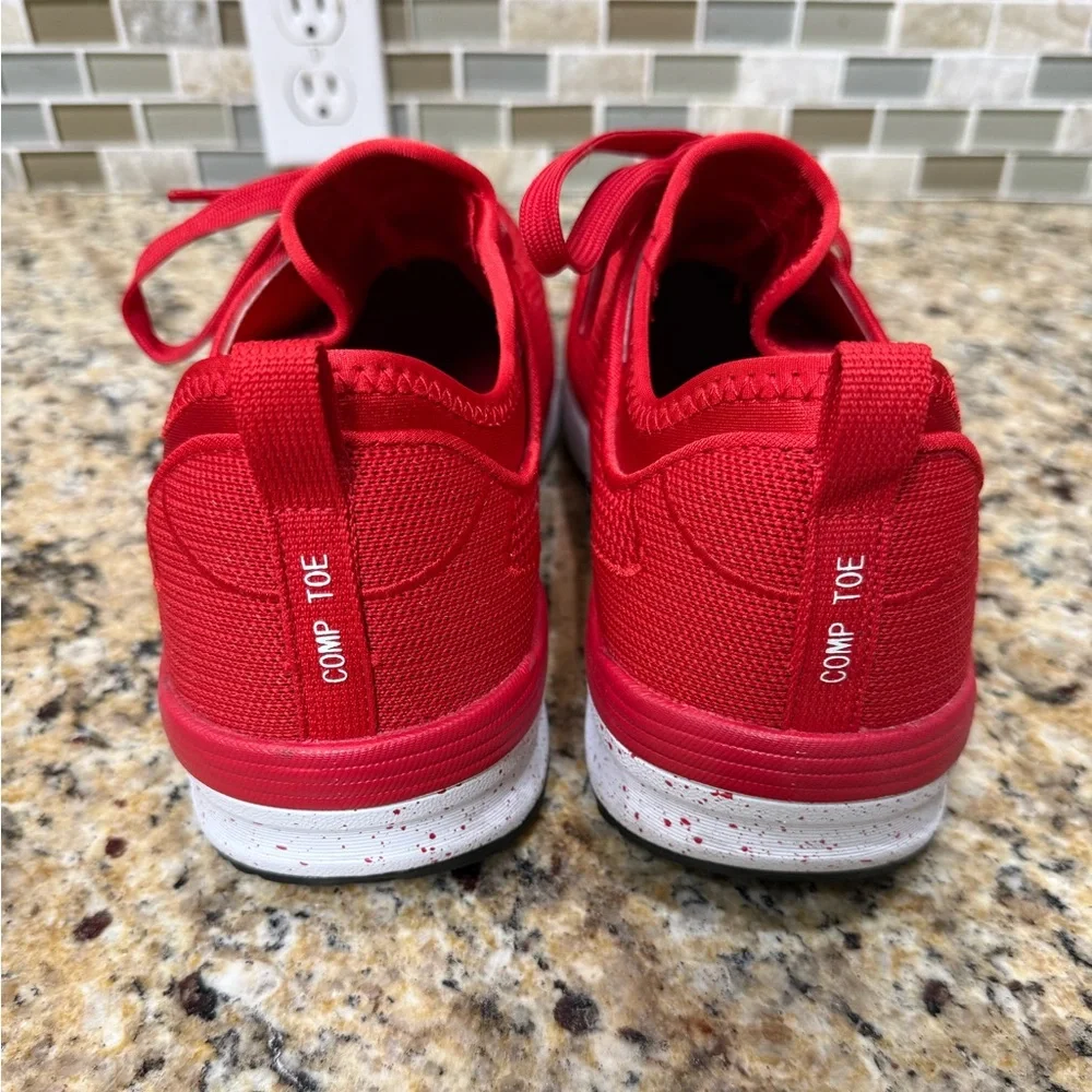 Red Sketcher’s Comp Toe Work shoes